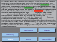 Aufgabenbild Therapiemodul Textverarbeitung: Lückentext Adjektive